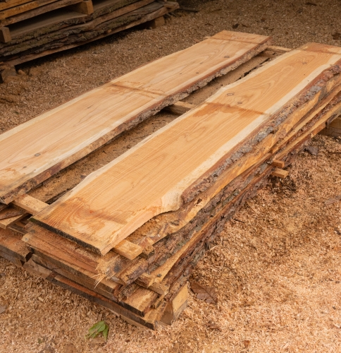 Lärche unbesäumte Bretter, Schwartenbretter, Zaun 27-40x2,3x400cm versandkostenfrei innerhalb Deutschland
