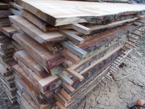 Lärche unbesäumte Bretter, Schwartenbretter, Zaun 27-40x2,8x300cm versandkostenfrei innerhalb Deutschland