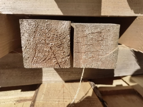 2x Fichte Kantholz 8x8x250cm, Sonderpreis: 9,50€/Stück oder alle 3 Stück mit 5% Rabatt 18,05€