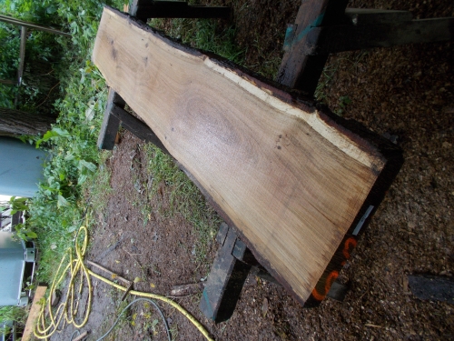 Eiche Wildeiche Sonderposten #627 Tischplatte Theke River-Table Epoxid 30-35x5x200cm