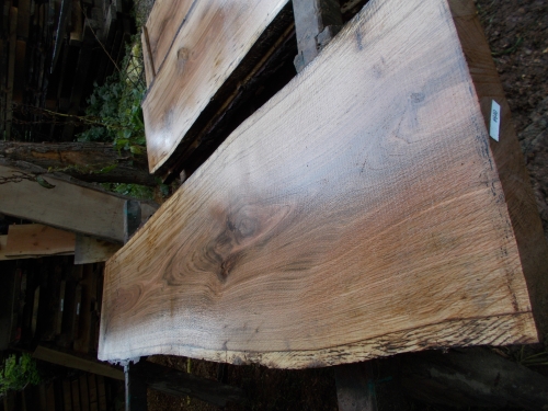 Eiche Wildeiche Sonderposten #649 Tischplatte Theke River-Table Epoxid 40-45x5x200cm