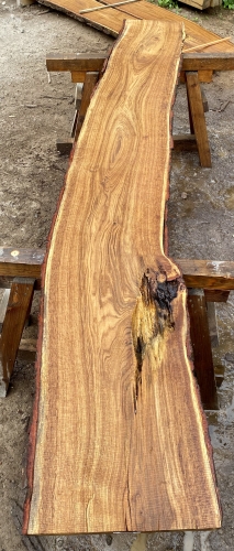 Eiche Wildeiche Sonderposten #598 Tischplatte Theke River-Table Epoxid 40-45x5x300cm
