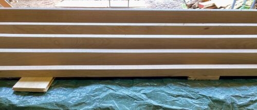 Eichenbohle / Wildeiche gehobelt 8x4x60