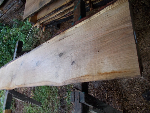 Eiche Wildeiche Sonderposten #625 Tischplatte Theke River-Table Epoxid 30-35x5x200cm