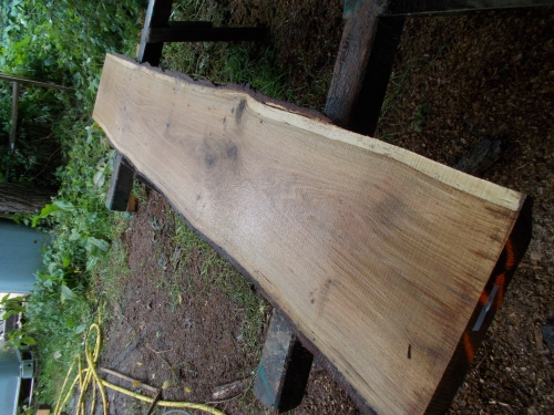 Eiche Wildeiche Sonderposten #626 Tischplatte Theke River-Table Epoxid 25-30x5x200cm