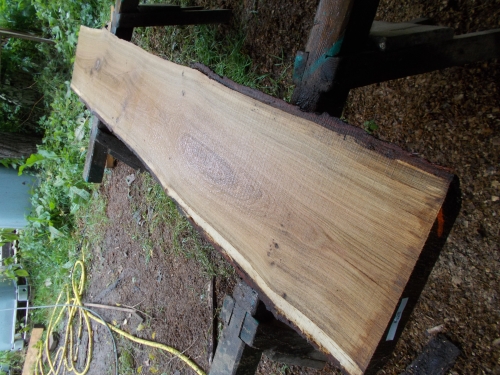 Eiche Wildeiche Sonderposten #628 Tischplatte Theke River-Table Epoxid 25-30x5x200cm