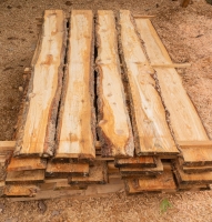 Lärche unbesäumte Bretter, Schwartenbretter, Zaun 14-25x2,3x250cm versandkostenfrei innerhalb Deutschland