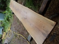 Eiche Wildeiche Sonderposten #631 Tischplatte Theke River-Table Epoxid 30-35x5x200cm