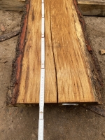 Eiche Wildeiche Sonderposten #584 Tischplatte Theke River-Table Epoxid 35-40x5x297cm