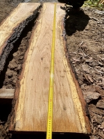 Eiche Wildeiche Sonderposten #700 Tischplatte Theke River-Table Epoxid 45-50x5x266,50cm