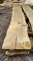 Eiche Wildeiche Sonderposten #722 Tischplatte Theke River-Table Epoxid 45-50x5x366cm
