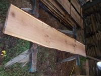 Eiche Wildeiche Sonderposten #626 Tischplatte Theke River-Table Epoxid 25-30x5x200cm