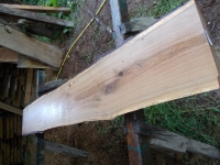 Eiche Wildeiche Sonderposten #628 Tischplatte Theke River-Table Epoxid 25-30x5x200cm