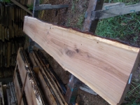 Eiche Wildeiche Sonderposten #628 Tischplatte Theke River-Table Epoxid 25-30x5x200cm