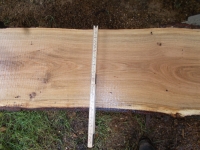 Eiche Wildeiche Sonderposten #628 Tischplatte Theke River-Table Epoxid 25-30x5x200cm