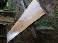 Eiche Wildeiche Sonderposten #630 Tischplatte Theke River-Table Epoxid 30-35x5x200cm