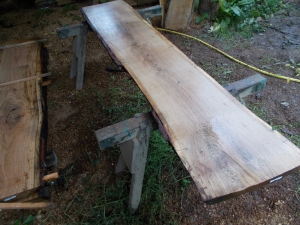 Eiche Wildeiche Sonderposten #620 Tischplatte Theke River-Table Epoxid 40-45x5x200cm